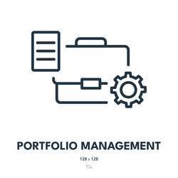 Portfolio management icon investment asset vector