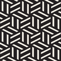 Black and White Rectangular Lines Pattern vector image