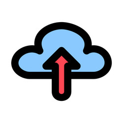 cloud upload icon in filled line style for any vector image