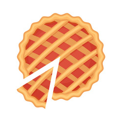 Traditional american homemade berry pie Royalty Free Vector