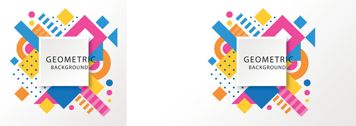 abstract background with colorful geometric shapes vector image