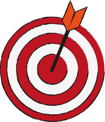 bullseye with dart icon image vector image