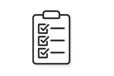 checklist for task management during project vector image