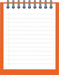 Notebook Icon - Paper Style vector image