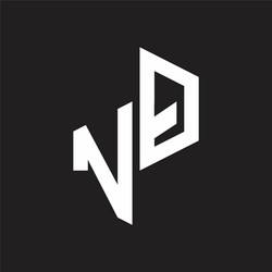 vq initial letters logo monogram with up to down vector image