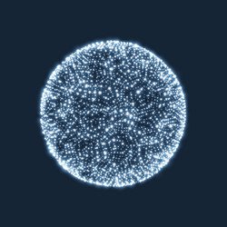 3D Globe Grid – Point Network vector image