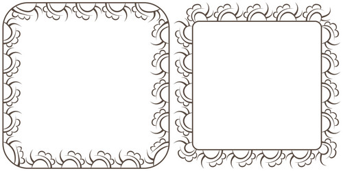 set openwork frame for design vector image