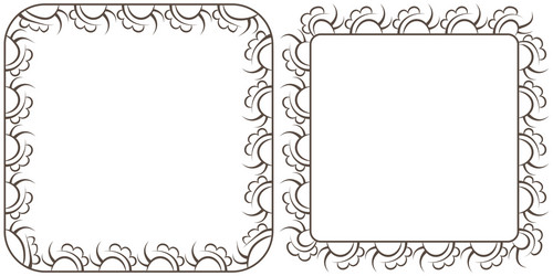 Set openwork frame for design vector