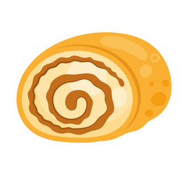 Spiral cinnamon roll vector