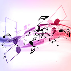 abstract musical background with notes vector image