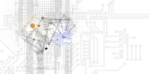 artificial intelligence technology web background vector image