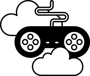 controller is positioned in the middle vector image