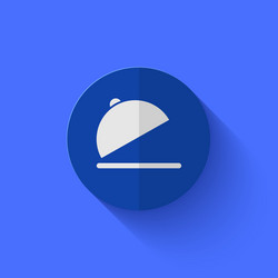 Modern flat blue circle icon vector