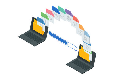 Data Flow & Database Management vector image