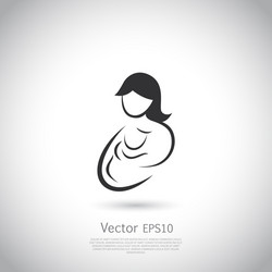 Mother father and child happy family icon logo Vector Image