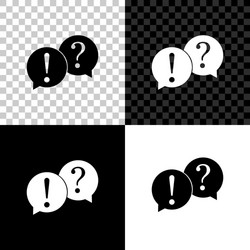 speech bubbles with question and exclamation marks vector image