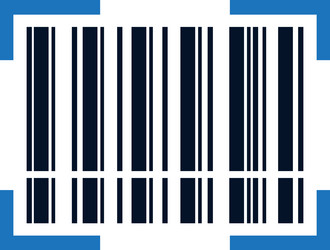 bar code icon simple editable graphics vector