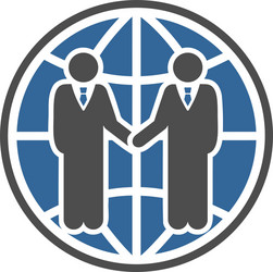 Global partnership icon from business bicolor set vector