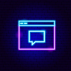 website contact neon sign vector