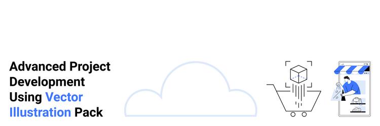 advanced project development with cloud vector image