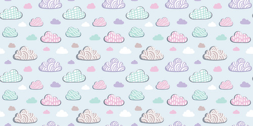 clouds seamless repeat pattern design background vector image
