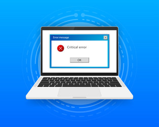 concept operating system error warning for web vector image