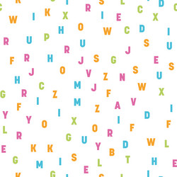 seamless pattern colorful letters random order vector image