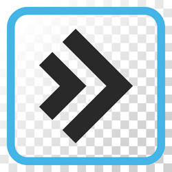 shift right icon in a frame vector image