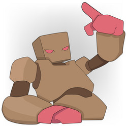 artificial intelligence robots make lazy vector image