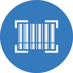 bar code icon blue color design vector