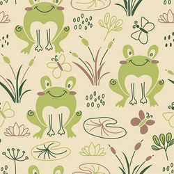 Frog ride on lake Royalty Free Vector Image - VectorStock