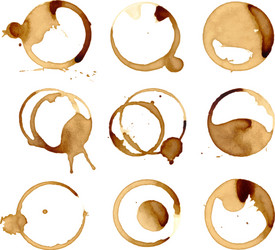 Coffee Stain Set Royalty Free Vector Image - VectorStock