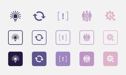 idea change problem team work resolve icons vector image