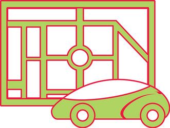 map navigation car autonomous web application vector image