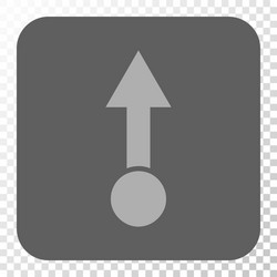 pull up rounded square button vector image