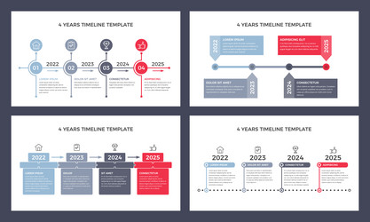 Timeline Presentation Slides vector image