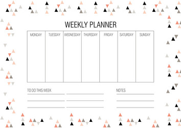Printable template monthlyy planner page Vector Image