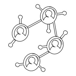molecule structure icon avatar connection network vector image
