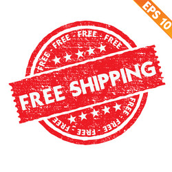 stamp sticker free shipping collection vector