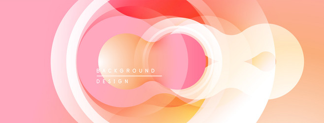 abstract design features overlapping circles warm vector image