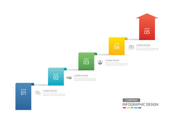 Data Tab Index Layout - Infographic Template vector image