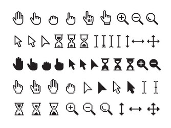 pointer cursor icon sign pointers computer web vector image