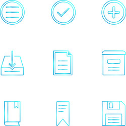 user interface buttons application multimedia vector image