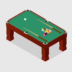 Billiards isometric view vector