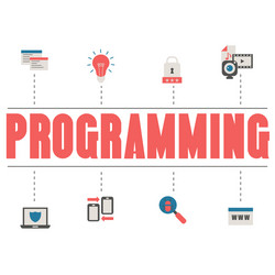 coding and programming concept vector image