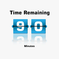 reverse the clock countdown timer remaining time vector image