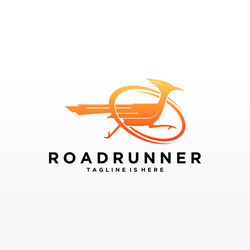 roadrunner bird abstract minimal simple geometric vector image