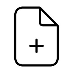 add new document icon for file creation digital vector image