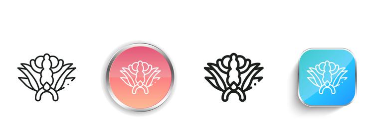 carnival icon thin linear regular and button vector image