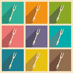 flat with shadow concept and mobile application vector image